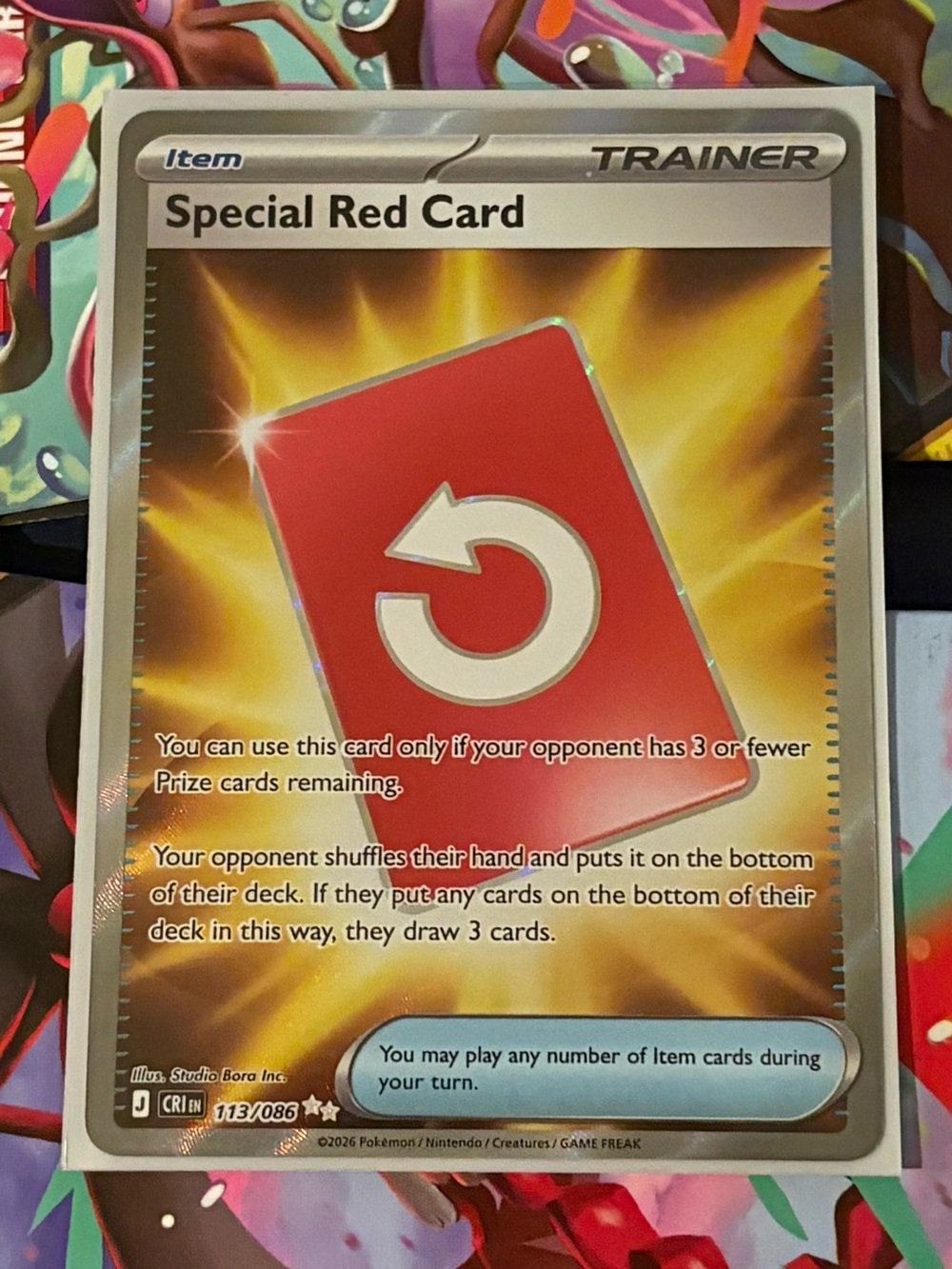 🔄 POKEMON TCG MEGA EVOLUTION CHAOS RISING SPECIAL RED CARD FULL ART CARD 🔄